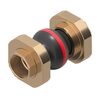 Compensator type 46 red DW brass, Butyl with nylon cord for (drinking) water 16 bar, brass 3-piece connection female thread